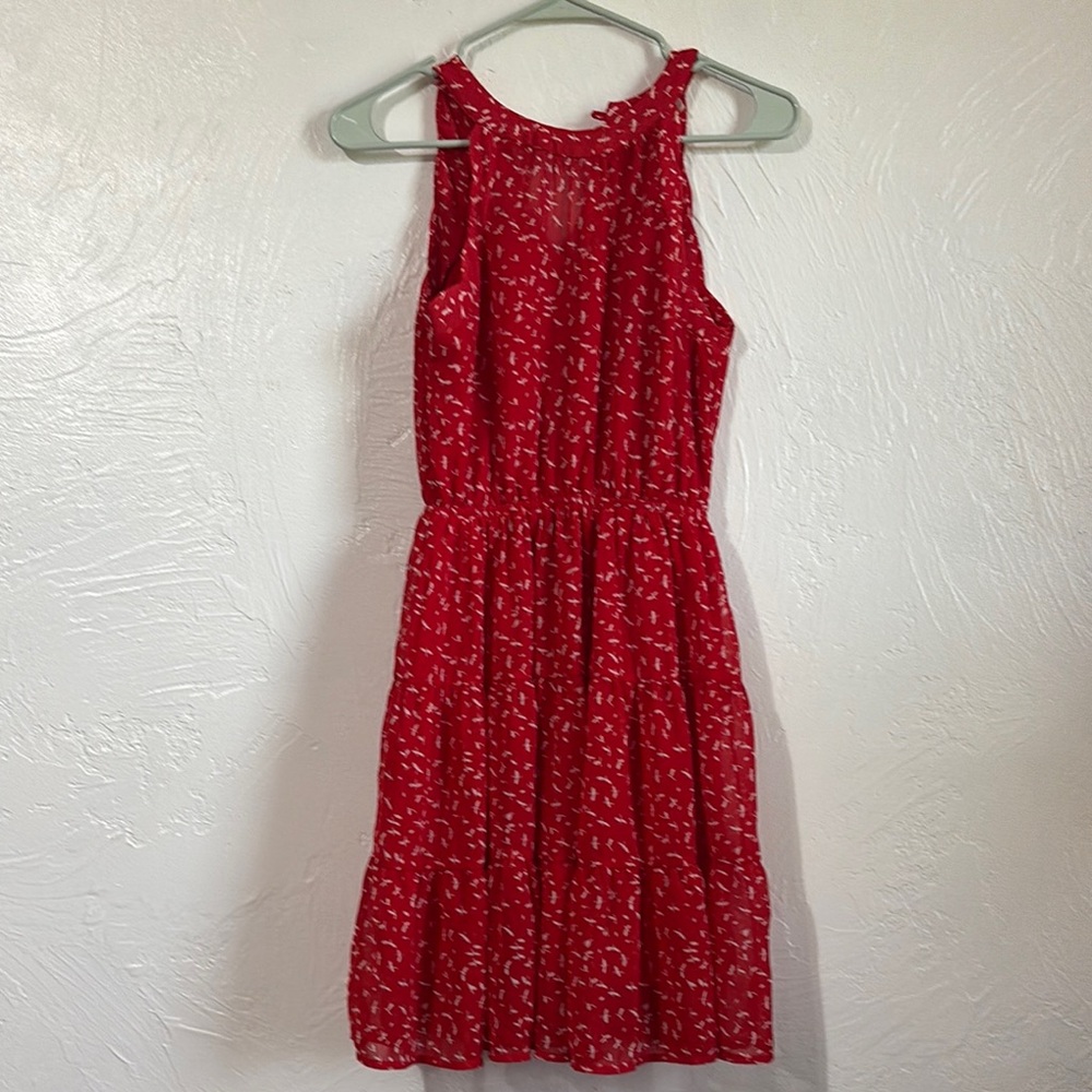Monteau Red Halter Mini Sundress for a Night Out